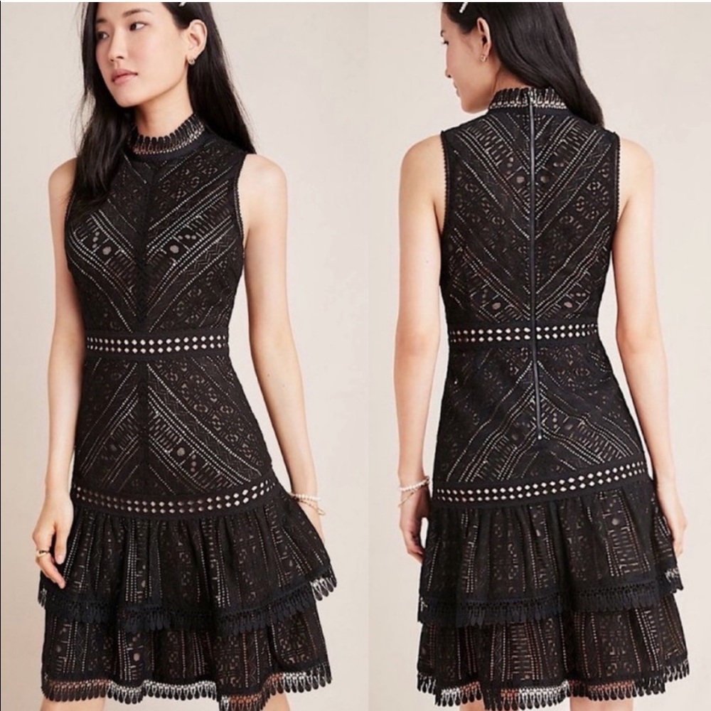Hailee C {Anthropologie} Bella Lace Mini Dress